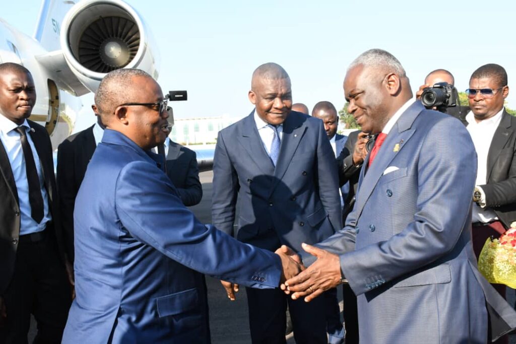 Anatole Collinet MAKOSSO a accueilli S.E.M Umaro Sissoco EMBALO,