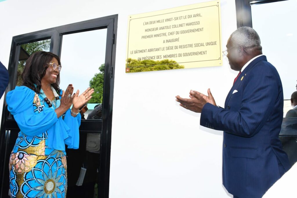 Le Premier Ministre, Chef du Gouvernement Anatole Collinet Makosso a inauguré le siège du Registre Social Unique (RSU)